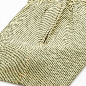 PacSun Green Striped Seersucker 4.5" Swim Trunks